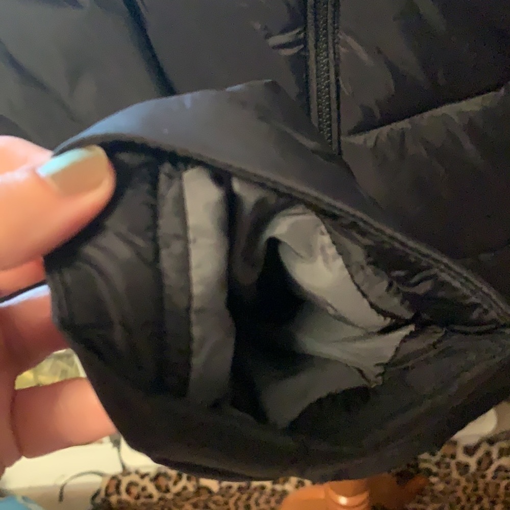Spyder black polyester hooded quilted coat, small - Picture 5 of 15